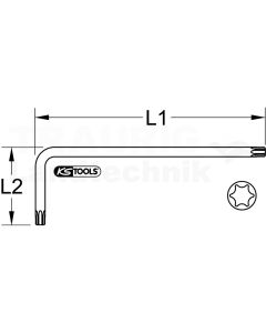 Kugelkopf-TX-Stern-Winkelstiftschlüssel, XL, T80,