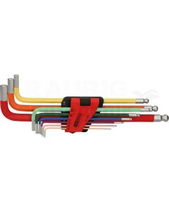 Winkelstiftschl.6kantKugelkZoll XL9-tlg.