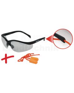 Schutzbrille-transparent, mit Ohrstöpsel
