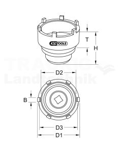 3/4" Nutmutternschlüssel