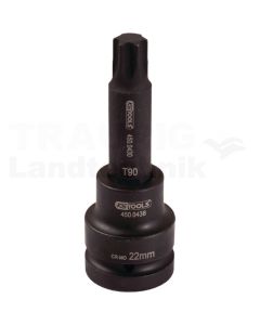 1" Kraft Bit Stecknuss TX, lang, T60