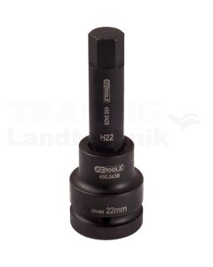 1" Kraft-Bit-Stecknuss Innen6kant,36mm