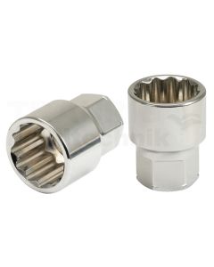GEAR+RINGSTOP Stecknuss m. Bohrung, 12mm