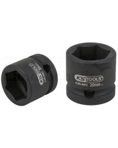 1/2" Sechskant-Kraft-Stecknuss, extra kurz, 20,0 m