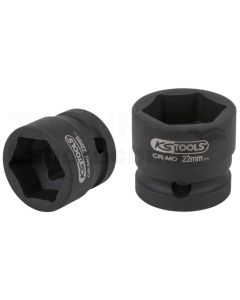 1/2" Sechskant-Kraft-Stecknuss, extra kurz, 22,0 m