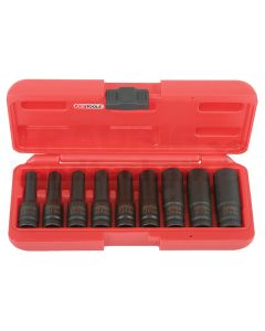 1/2" Kraft Stecknuss Satz, 9tlg E10-E24