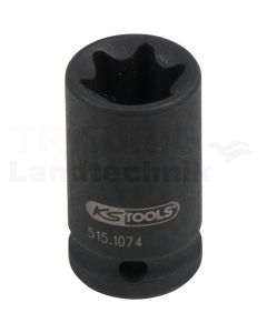 1/4 TX-E-Kraft-Stecknuss, kurz, E12