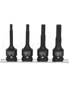 1/2" Kraft-Bit-Stecknuss-Satz, lang 4-t