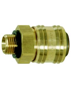 Messing-Kupplung m. Außengew. 3/8" AG