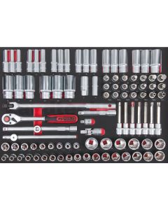 SCS Steckschl.-Satz, 95-tlg., 1/2 in 1/1 Einlage