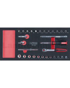 Chrom 1/4" Steckschlüssel-Satz 1/3