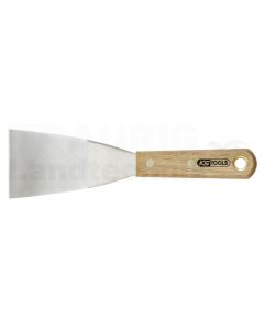 Edelstahl-Spachtel, 63mm, mit Holzgriff