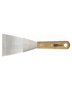 Edelstahl-Spachtel, 75mm, mit Holzgriff