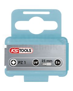1/4" INOX+ Bit, 25mm, PZ1, 5er Pack