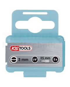 1/4' Inox+Bit Schlitz, 25mm 3mm 5er Pack
