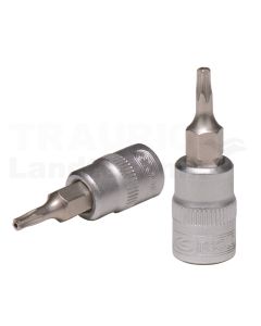 1/4" Bit Stecknuss 5-Stern m. Bohrung