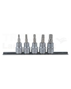 3/8" Bit-Stecknuss-Satz Vielzahn, 5-tlg.