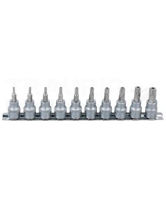 3/8" Bit Stecknuss Satz TX m. Bohrung