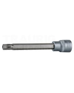3/8" Bit Stecknuss TX m. Bohrung, lg