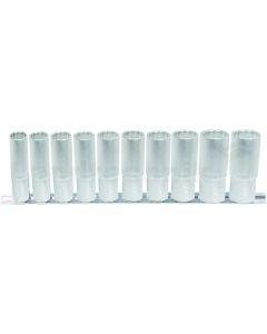 1/4"12kant-Stecknuss-Satz, lang, 10-tlg