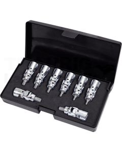 1/4" Torx-Bitstecknuss-Satz mit Gelenk