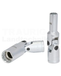 3/8" 12-kant-Stecknuss mit Gelenk, 1/2"