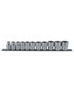 3/8" CHROMEplus® 12-kant-Stecknuss-Satz