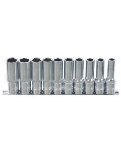 1/4" CHROME+SK-Stecknuss Satz, lg