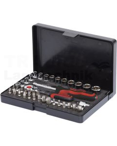 1/4" CHROME+Steckschlüssel Satz, 40tlg