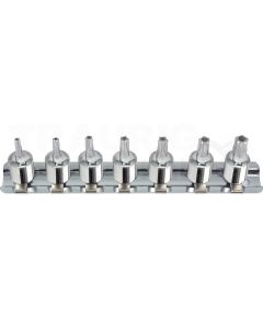 1/4" CHROME+Bit Stecknuss Satz 5-Stern