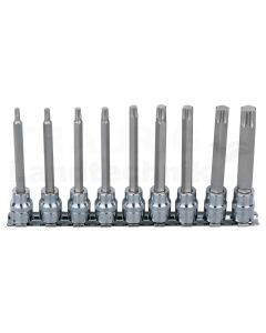 3/8" CHROME+Bit Stecknuss Satz TX , lg