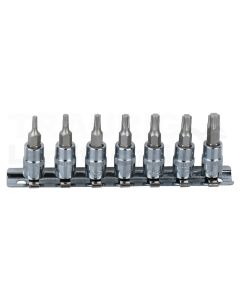 1/4" CHROME+Bit Stecknuss Satz T x