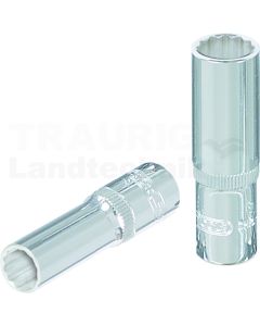 1/4" Chrome+ 12Kant-Stecknuss, lang, 8m