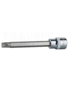 1/2" CHROME+Bit Stecknuss TX , lg, T15