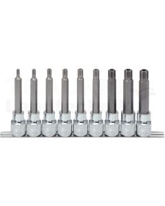 1/2" CHROME+RIBE-Bit Stecknuss Satz, lg