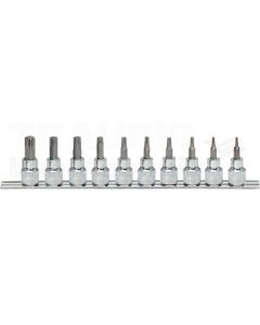 3/8' CHROME+Bit Stecknuss Satz TX, 10tlg