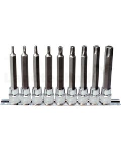3/8" CHROME+Bit Stecknuss Satz TX