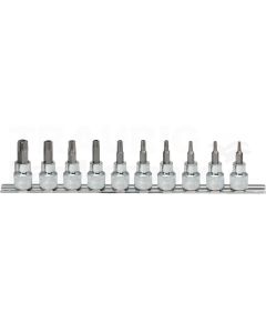 3/8" CHROME+Bit Stecknuss Satz TX
