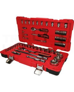1/4"+1/2" CHROMEplus Steckschlüssel-Satz, 68-tlg.