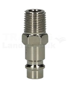 Metall-Stecknippel, 1/4"AG, Europa