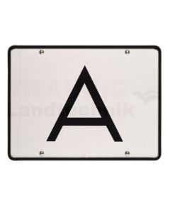 Warntafel (A) starr, mit Halter