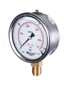 Manometer 16 bar Ø100mm - 1/2"