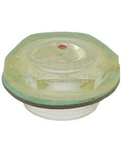Schauglas Kunststoff 1"