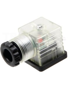 Stecker H 3-polig mit LED 12V-24V DC