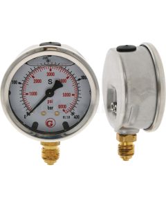 Manometer UA. 400 bar Ø63mm - 1/4"