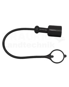 TF12 Staubkappe Stecker PVC DN12 Schwarz
