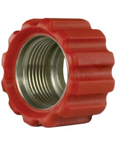 Überwurfmutter 22x1,5 16,4 mm rot VA
