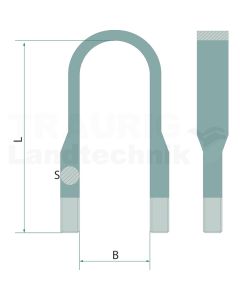 Federbride, Form 3, Laenge 350mm, Ø 24 m