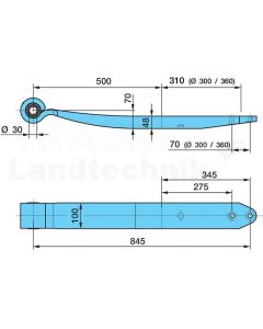 Blattfeder Sl-500/310 Sgs1X48 H= 48