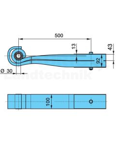 Blattfeder Ot-500/103, Sgs2X43 H= 92